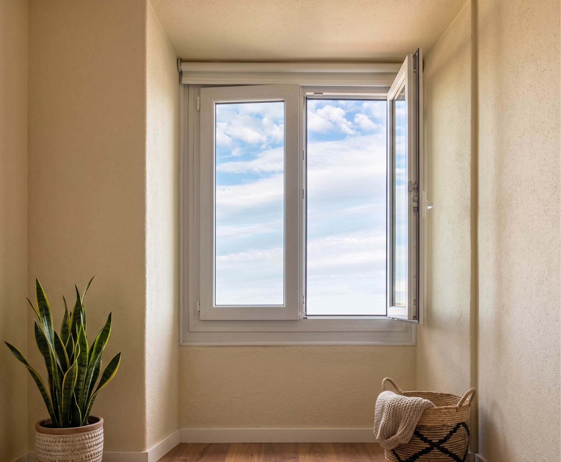 Interior con ventana PVC Windlock